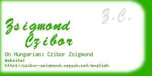 zsigmond czibor business card